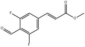 (E)-3-(3,5-二氟-4-甲酰基苯基)丙烯酸甲酯 结构式