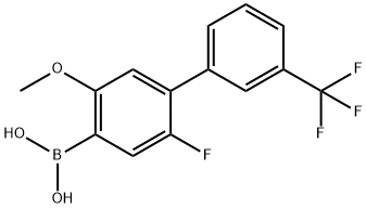 2-fluoro-5-methoxy-3'-(trifluoromethyl)biphenyl-4-ylboronic acid 结构式
