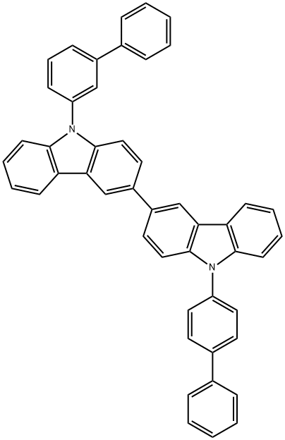 N-(3-联苯基)-N-(4-联苯基)-3,3-双咔唑 结构式