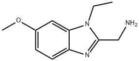 (1-ethyl-6-methoxy-1H-1,3-benzodiazol-2-yl)methanamine 结构式