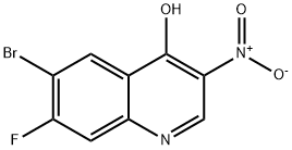 6-溴-7-氟-3-硝基喹啉-4-醇 结构式