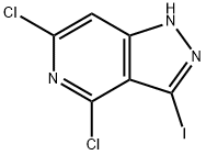 4,6-二氯-3-碘-1H-吡唑并[4,3-C]吡啶 结构式