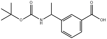 3-(1-((叔丁氧基羰基)氨基)乙基)苯甲酸 结构式