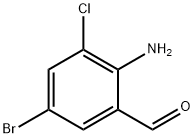 2-氨基-5-溴-3-氯苯甲醛 结构式