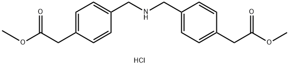 2,2'-((氮烷二基双(亚甲基))双(4,1-亚苯基))二乙酸甲酯盐酸盐 结构式