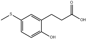 3-(2-羟基-5-(甲硫基)苯基)丙酸 结构式