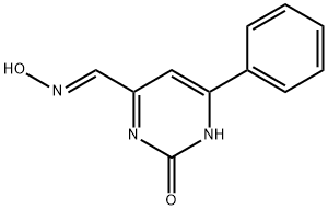 (E)-2-Oxo-6-phenyl-1,2-dihydropyrimidine-4-carbaldehyde oxime 结构式