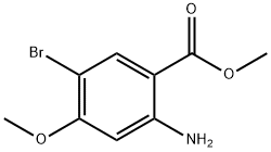 2-氨基-5-溴-4-甲氧基苯甲酸甲酯 结构式