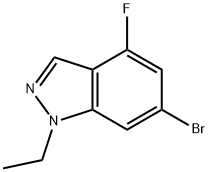 6-溴-1-乙基-4-氟代-1H-吲唑 结构式