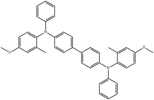 N,N'-双(4-甲氧基-2-甲基苯基)-N,N'-二苯基联苯胺 结构式