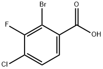 2-溴-4-氯-3-氟苯甲酸 结构式