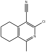 3-氯-1-甲基-5,6,7,8-四氢异喹啉-4-腈 结构式