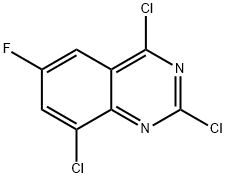 2,4,8-三氯-6-氟喹唑啉 结构式