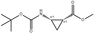 CIS-CYCLOPROPANECARBOXYLIC ACID, 2-[[(1,1-DIMETHYLETHOXY)CARBONYL]AMINO]-, METHYL ESTER 结构式