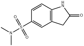 N,N-dimethyl-2-oxo-1,3-dihydroindole-5-sulfonamide 结构式