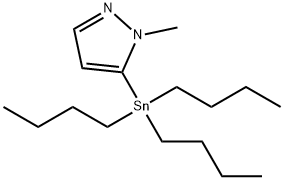 SELURAMPANEL 中间体1-METHYL-5-(TRIBUTYLSTANNYL)-1H-PYRAZOLE 结构式