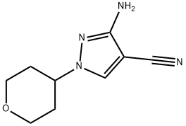 3-氨基-1-(四氢-2H-吡喃-4-基)-1H-吡唑-4-甲腈 结构式