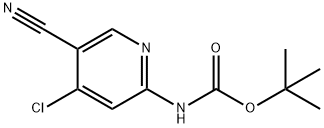 2-(BOC—氨基) -4-氯-5-氰基吡啶 结构式