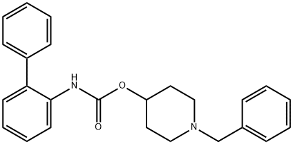 1-benzylpiperidin-4-yl [1,1'-biphenyl]-2-ylcarbamate 结构式