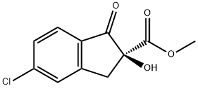 (2S)-5-氯-2,3-二氢-2-羟基-1-氧代-1H-茚-2-羧酸甲酯 结构式