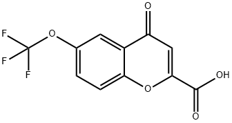 6-三氟甲氧基色酮-2-羧酸 结构式