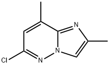 6-氯-2,8-二甲基咪唑并[1,2-B]哒嗪 结构式