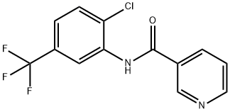 N-[2-chloro-5-(trifluoromethyl)phenyl]pyridine-3-carboxamide 结构式