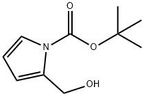 2-(羟甲基)-1H-吡咯-1-羧酸叔丁酯 结构式