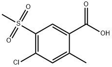 4-CHLORO-2-METHYL-5-(METHYLSULFONYL)-BENZOICACID 结构式