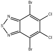 4,7-二溴-5,6-二氯苯并[C][1,2,5]噻二唑 结构式