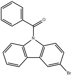 9-苯甲酰基-3-溴-9<I>H</I>-咔唑 结构式