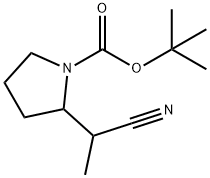 tert-butyl 2-(1-cyanoethyl)pyrrolidine-1-carboxylate 结构式