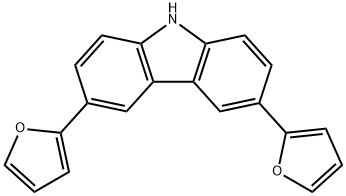 3,6-二(2 -呋喃基)-9H-咔唑 结构式