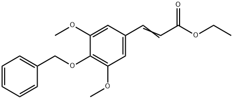 3-[4-(苄氧基)-3,5-二甲氧基苯基]丙烯酸乙酯 结构式