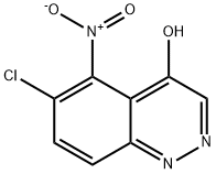 6-Chloro-5-nitrocinnolin-4-ol 结构式