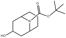 3-羟基-6-氮杂双环[3.2.1]辛烷-6-羧酸叔丁酯 结构式