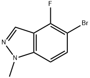 5-溴-4-氟-1-甲基-1H-吲唑 结构式