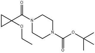 tert-butyl 4-(1-ethoxycyclopropanecarbonyl)piperazine-1-carboxylate 结构式