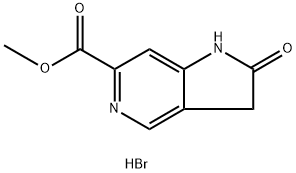 Methyl 2-oxo-2,3-dihydro-1H-pyrrolo[3,2-c]pyridine-6-carboxylate hydrobromide 结构式