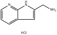 1H-pyrrolo[2,3-b]pyridin-2-ylmethanamine hydrochloride 结构式