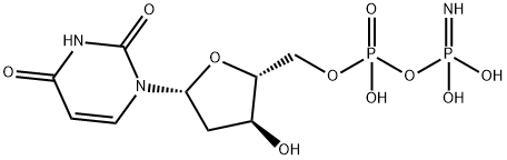 2'-脱氧尿苷 5'-(亚胺二磷酸三氢酯) 结构式