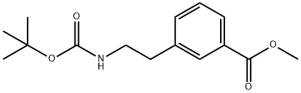 3-(2-((叔丁氧基羰基)氨基)乙基)苯甲酸甲酯 结构式