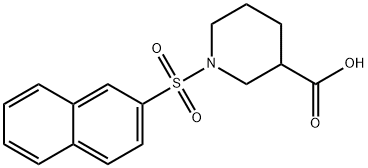 1-(萘-2-磺酰基)哌啶-3-羧酸 结构式