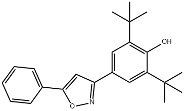 2,6-di-tert-butyl-4-(5-phenylisoxazol-3-yl)phenol 结构式