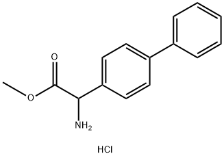 2-氨基-2-(4-苯基苯基)乙酸甲酯盐酸盐 结构式