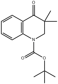 3,3-二甲基-4-氧代-3,4-二氢-2H-喹啉-1-甲酸叔丁酯 结构式