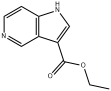 1H-吡咯并[3,2-C]吡啶-3-羧酸乙酯 结构式