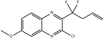 3-氯-2-(1,1-二氟丁-3烯基)-6-甲氧基喹喔啉 结构式