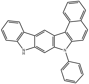 7,9-二氢-7-苯基-苯并[G]吲哚并[2,3-B]咔唑 结构式