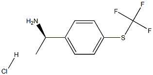 (R)-1-(4-((三氟甲硫基)苯基)乙胺盐酸盐 结构式